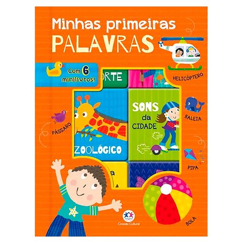 Livro Box Minhas Primeiras Palavras 6 Peças 23x17cm em Papel Magic Kids