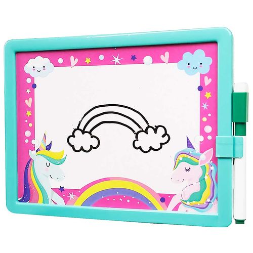 Livro Escreva E Apague C/ Lousa Unicórnios 31x21cm em Papel Magic Kids