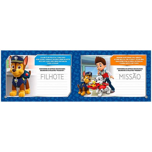 Livro Escreva E Apague C/ Lousa Patrulha Canina 31x21cm em Papel Magic Kids