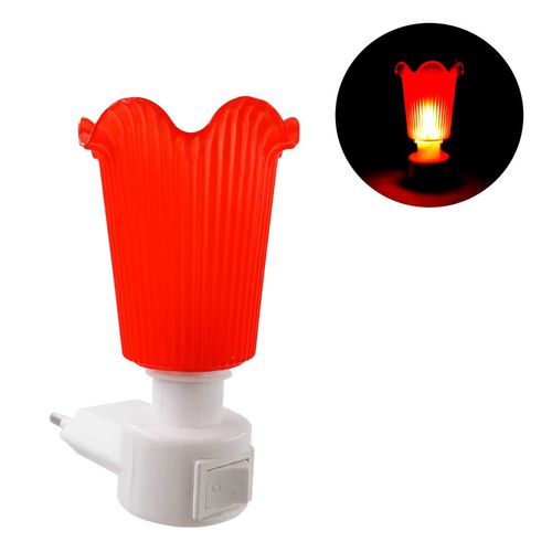 Luz Noturna Flor 10,5cm em Plástico Dynasty