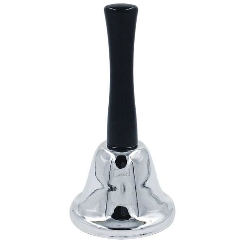 Sino de Mão Cromado 12,5cm em Metal Kehome