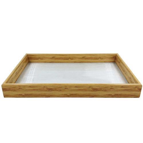 Bandeja Retangular Decorativa 39,5x26,5cm em Plástico Dcarte