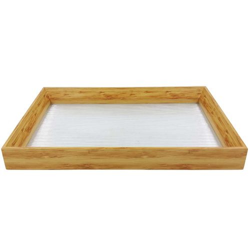 Bandeja Retangular Decorativa 31,8x21,8cm em Plástico Dcarte
