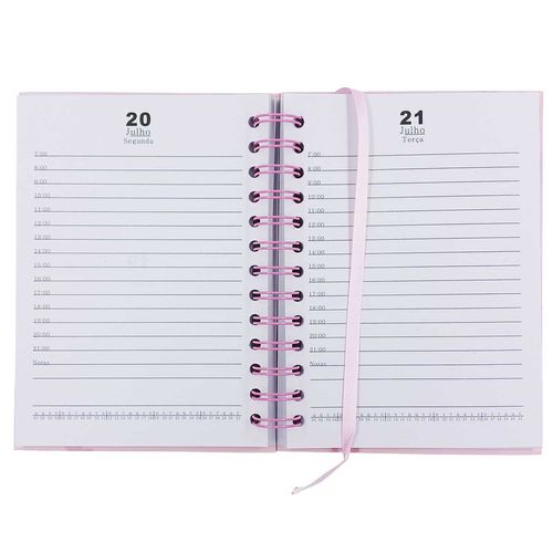 Agenda 2026 Rose Glitter 13,7x19cm em Papel Dcarte