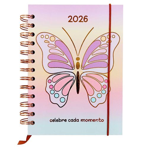 Agenda 2026 Borboleta 13,7x19cm em Papel Dcarte