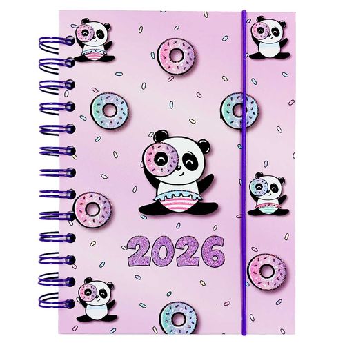Agenda 2026 Panda 13,7x19cm em Papel Dcarte