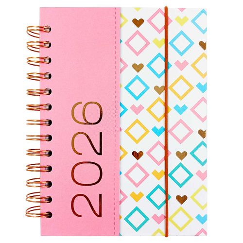 Agenda 2026 Geométrico 13,7x19cm em Papel Dcarte