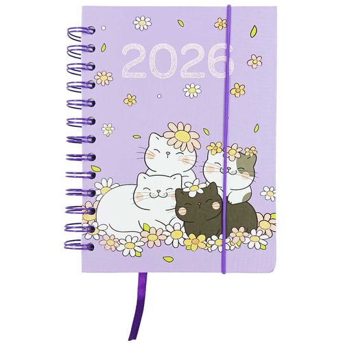 Agenda 2026 Gatinho 13,7x19cm em Papel Dcarte