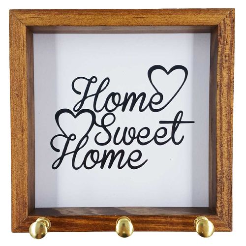 Porta Chaves C/ 3 Ganchos 12cm em MDF Decorex