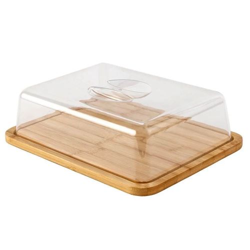 Porta Frios C/ Base Bambu 24x18,5cm em Plástico Dolce Home