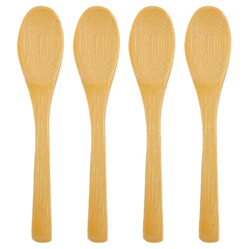 Jogo de Mini Colheres 4 Peças 9,5cm em Bambu Clink