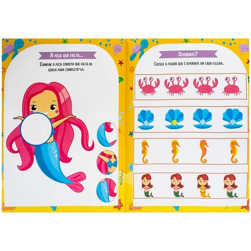 Livro Aventuras C/ Borrachas Sereias 28cm em Papel Todo Livro