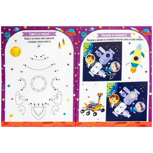 Livro Aventuras C/ Borrachas Espaço 28cm em Papel Todo Livro