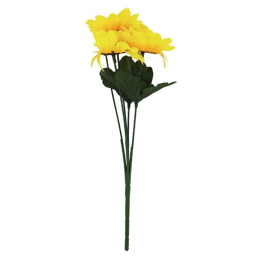 Buquê Girassol Artificial 26cm em Plástico Bella Garden