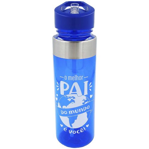 Garrafa Pai C/ Canudo 700ml em Plástico Wincy