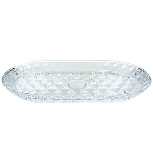 Travessa Oval Sintra 28x13,5cm em Vidro Kehome
