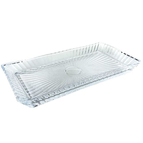 Travessa Retangular Ravena 28x13,5cm em Vidro Kehome