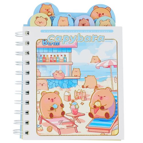 Caderno Capivara 12,8x18,8cm em Papel Michael Judi