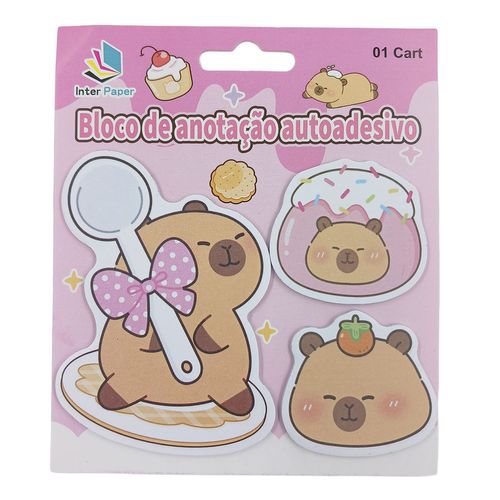 Bloco de Anotação Capivara Autoadesivo 12x14cm em Papel Interponte