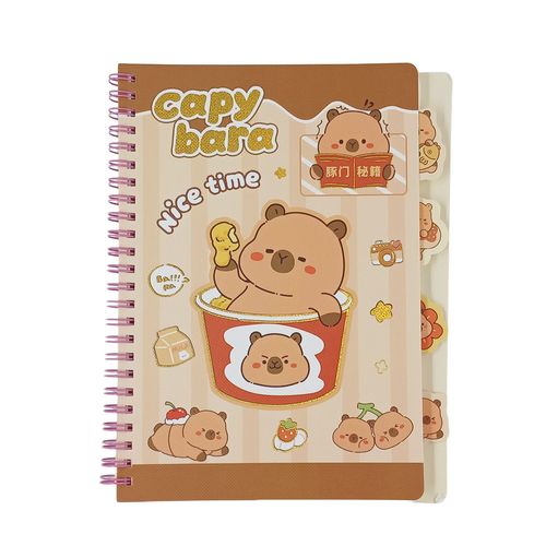 Caderno Capivara C/ Divisórias 16x21cm em Papel Michael Judi