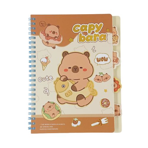 Caderno Capivara C/ Divisórias 16x21cm em Papel Michael Judi