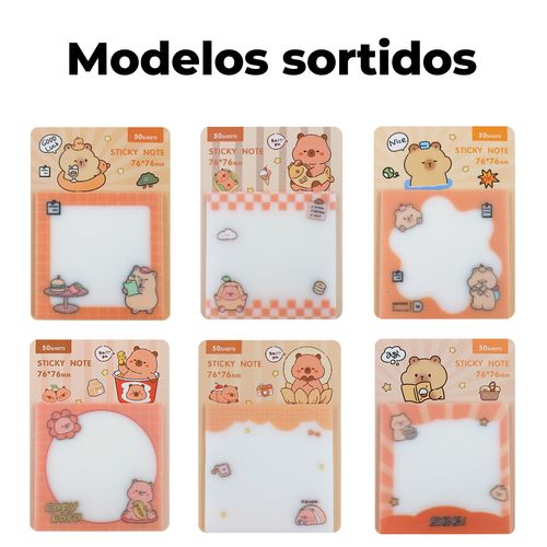 Bloco de Anotação Autoadesivo Capivara 7,3x7,3cm em Plástico Michael Judi
