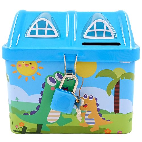 Cofrinho Dinossauro C/ Cadeado 9x11cm em Metal Interponte