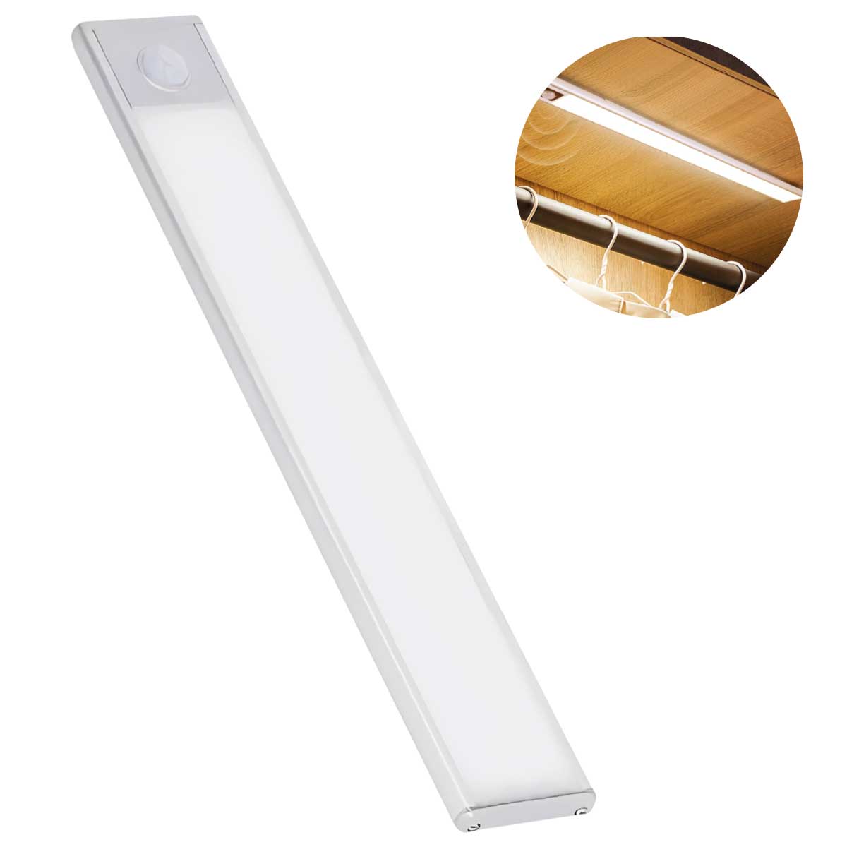 Luminária de LED C/ Sensor 30cm em Plástico Merrick