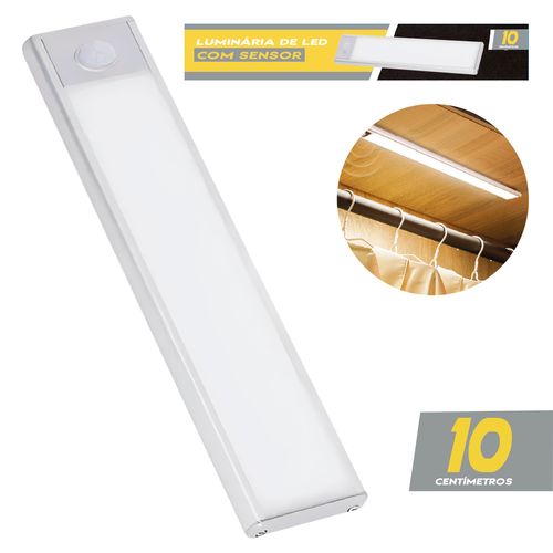 Luminária de LED C/ Sensor 10cm em Plástico Merrick