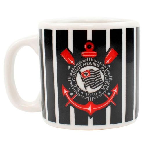 Caneca Tema: Corinthians 120ml em Porcelana Mileno Mileno Com