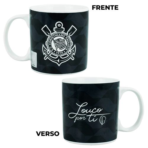 Caneca Corinthians 320ml em Porcelana Mileno