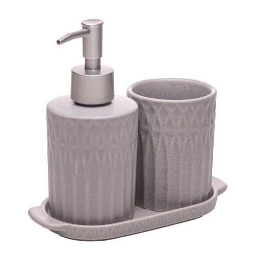 Kit Banheiro Pillars 3 Peças em Cerâmica Lyor