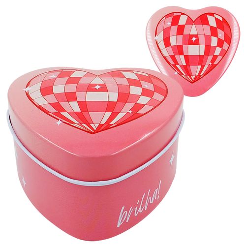 Lata Coração P/ Armazenamento 7x6,7cm em Metal Livon