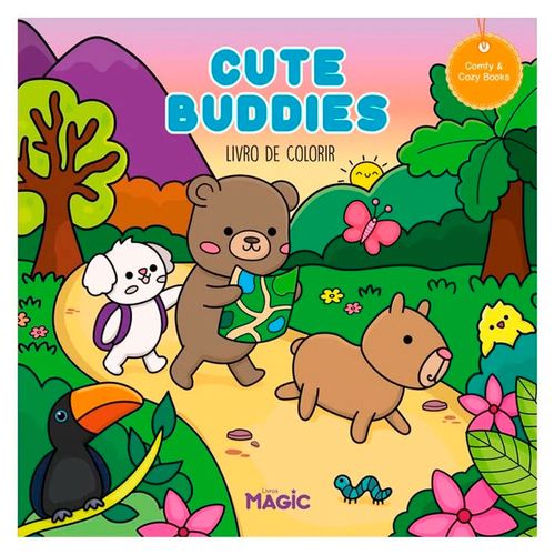 Livro P/ Colorir Cute Buddies 23,8x24cm em Papel Magic Kids