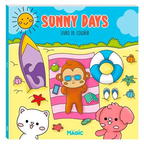 Livro P/ Colorir Sunny Days 23,5x23cm em Papel Magic Kids