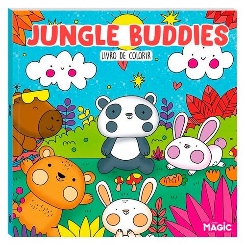 Livro P/ Colorir Jungle Buddies 24x23,7cm em Papel Magic Kids