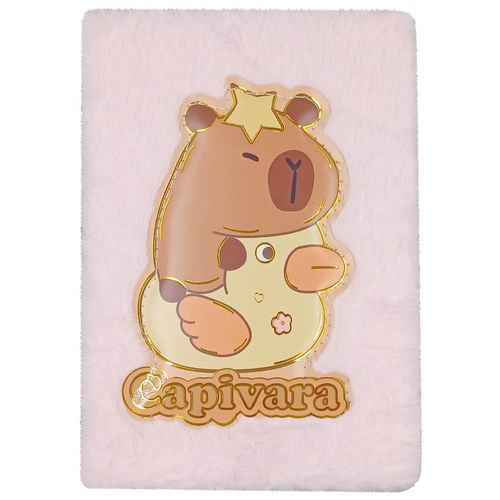Caderno de Pelúcia Capivara 13,8x20,3cm em Papel Interponte