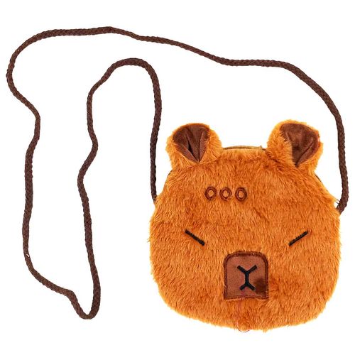 Bolsa de Pelúcia Capivara 15x14cm em Poliéster Interponte