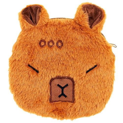 Bolsa de Pelúcia Capivara 15x14cm em Poliéster Interponte