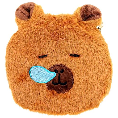 Bolsa de Pelúcia Capivara 15x14cm em Poliéster Interponte