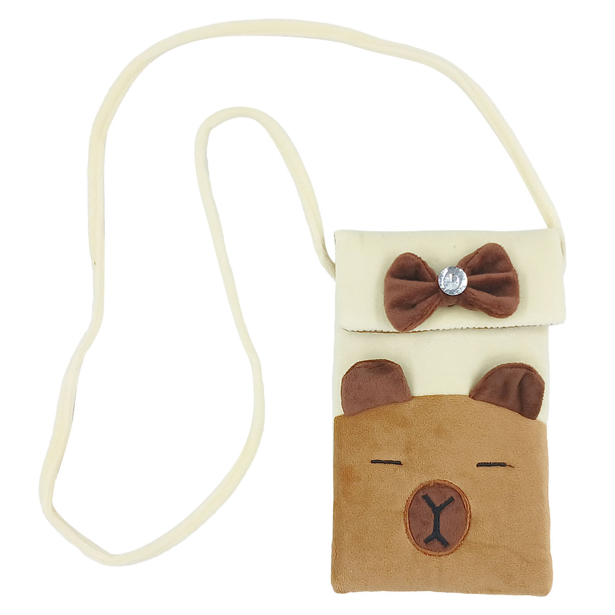 Bolsa de Pelúcia Capivara 18cm em Poliéster Interponte