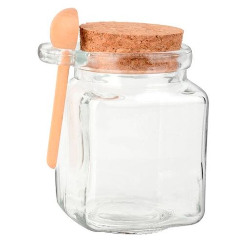 Pote C/ Colher Madeira 260ml em Vidro Hauskraft
