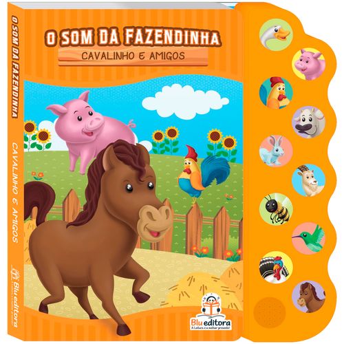 Livro Sonoro O Som Da Fazendinha 21,5x19,5cm em Papel Blu Editora