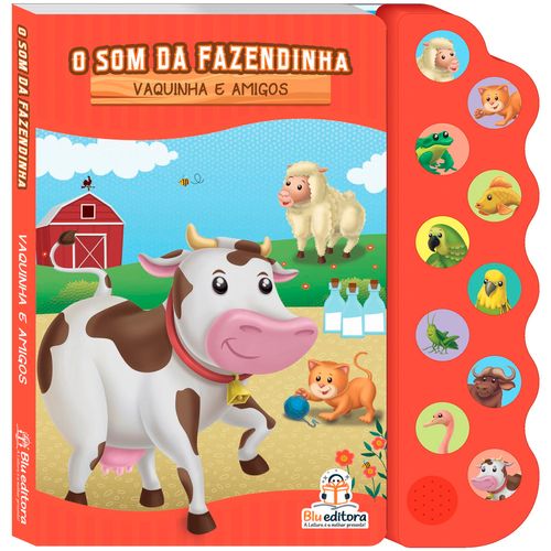 Livro Sonoro O Som Da Fazendinha 21,5x19,5cm em Papel Blu Editora