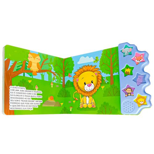 Livro Sonoro Som Dos Animais Na Floresta 24x17cm em Papel Blu Editora