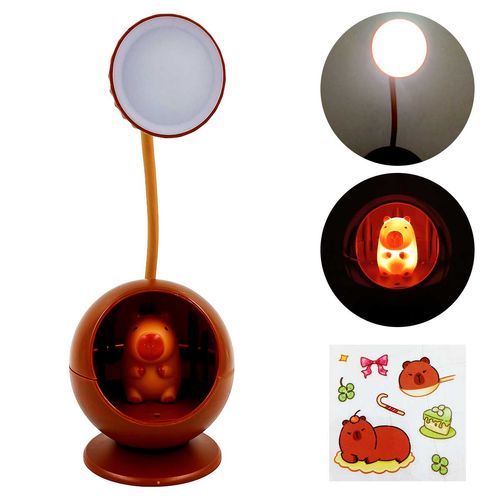 Luminária de Mesa Capivara LED 27cm em Plástico Interponte