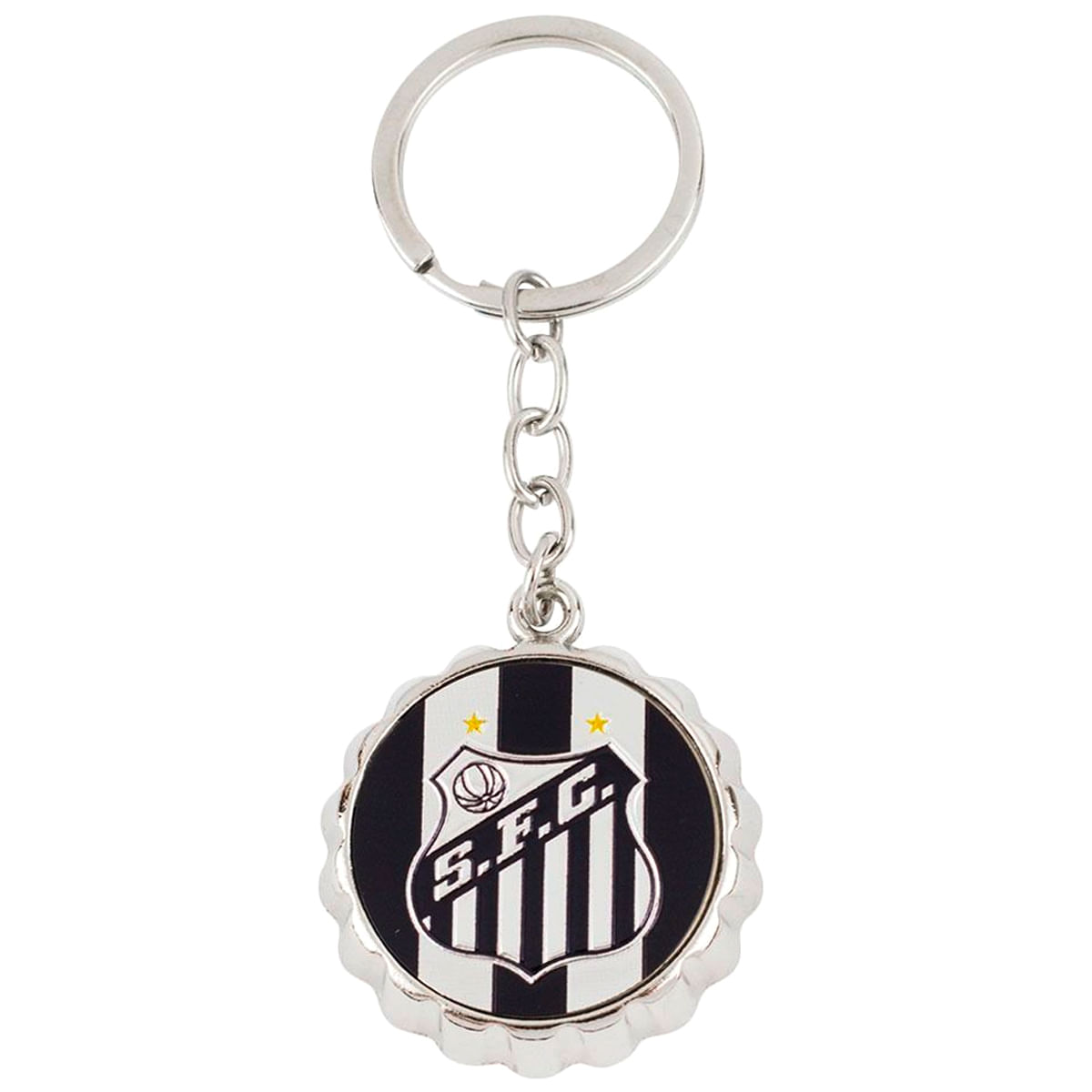 Chaveiro Abridor Santos 9cm em Metal Mileno