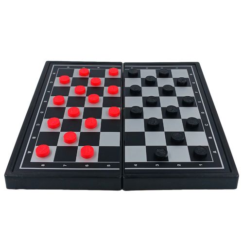 Jogo de Xadrez/Dama Magnético 64 Peças em Plástico Interponte