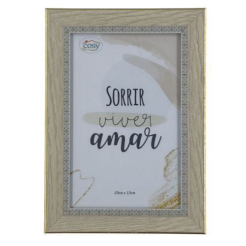 Porta Retrato Decorativo 10x15cm em Plástico Fu Xing
