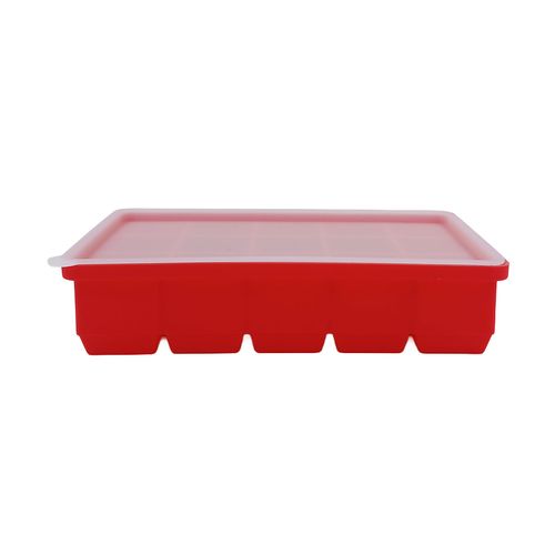 Forma de Gelo C/ Tampa 18x4cm em Silicone Fu Xing